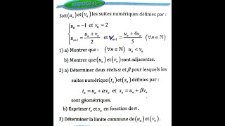 suites numériques 2 bac SM Ex 41 page 105 Almoufid [upl. by Sidhu]