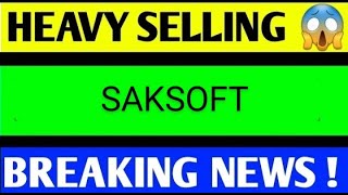 SAKSOFT SHARE LATEST NEWS TODAYSAKSOFT SHARE ANALYSISSAKSOFT SHARE TARGETSAKSOFT SHARE NEWS TODAY [upl. by Viguerie500]