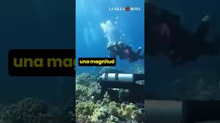 Así se ve un terremoto bajo el agua buzos grabaron el momento [upl. by Albright]