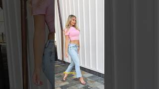 Jeans style trending now in 2024 latest outfits style jeans model fashion outfit trend shorts [upl. by Airretal]