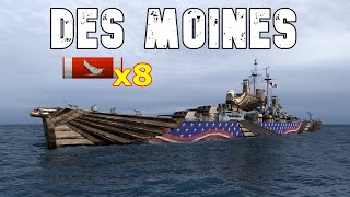 World of WarShips Des Moines  8 Kills 312K Damage [upl. by Grigson336]