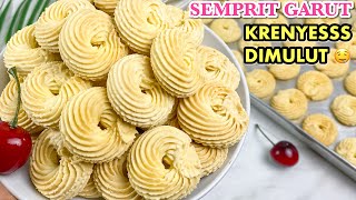 RESEP KUE SEMPRIT RENYAH DAN LUMER DI MULUT  Semprit Garut [upl. by Rochelle]