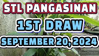 STL PANGASINAN RESULT TODAY 1ST DRAW SEPTEMBER 20 2024 12PM  FRIDAY [upl. by Akins]