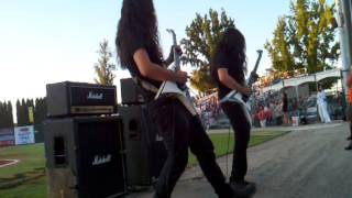 EXMORTUS shred National Anthem at Bakersfield Blaze game [upl. by Bergwall]