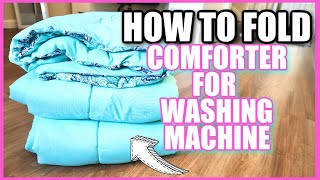 HOW TO FOLD BLANKET IN WASHING MACHINE  WASHING COMFORTER AT HOME [upl. by Nnaecyoj]