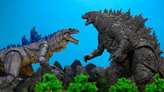 LEGENDARY GODZILLA VS ZILLA an epic battle Stop Motion [upl. by Anauqat]