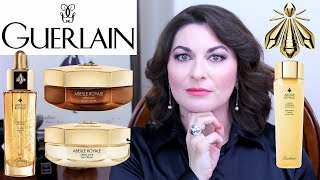 GUERLAIN ABEILLE ROYALE ANTIAGING SKINCARE LINE REVIEW [upl. by Atiuqehc]