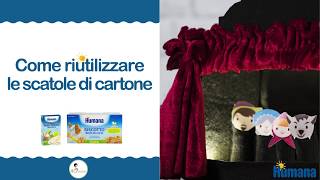 Come riciclare una scatola di cartone e creare un teatrino fai da te Tutorial [upl. by Coward]