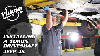 How to Install a Yukon Driveshaft  Jeep JK [upl. by Erlandson]