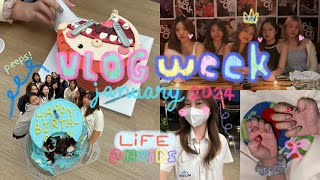 weekly VLOG🪽 dinner with the gang🥂🩵 a senior year at MUIDS👩🏻‍🤝‍👩🏼🎒🎀  newllees [upl. by Nnylimaj]