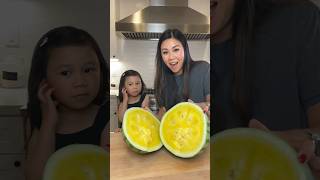 Taste testing Yellow and Orange Watermelon  MyHealthyDish [upl. by Ailak]