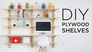 DIY Plywood Shelves [upl. by Sukram494]