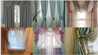 Decent and stylish plain curtain designing ideas  Top class parda designa for drawing room [upl. by Niltak832]