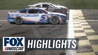 Kyle Larson wins in a PHOTO FINISH at Kansas  NASCAR on FOX [upl. by Dagney]