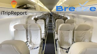 Breeze Airways E195 Trip Report ORF INAUGURAL [upl. by Esiuole207]