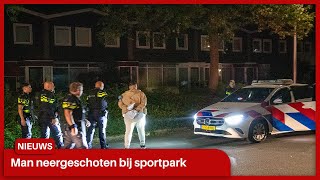 Man neergeschoten bij sportpark verdachte en vuurwapen gevonden [upl. by Anahcra138]