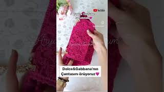 Ünlü markanın çantasının detaylı anlatım videosu 2 Part halinde kanalımda🩷 crochetbag markacanta [upl. by Eraste]