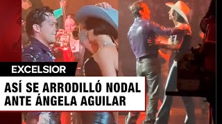 Así se arrodilló Christian Nodal ante Ángela Aguilar en su concierto en Monterrey [upl. by Caplan]