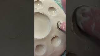 🧐UFO or a DIY Ceramic Palette for Watercolor👀studio vlog shorts [upl. by Yousuf]