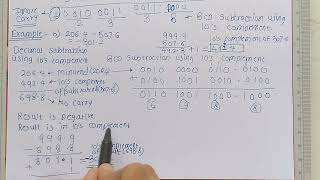 BCD Subtraction using 10s Complement  Digital Electronics Hindi [upl. by Porcia]