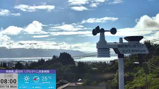 【LIVE】諏訪湖八ヶ岳ライブカメラ3 信州 諏訪盆地 Live stream in Lake Suwa Nagano Japan [upl. by Cinimmod]