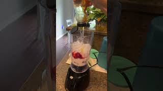 Easiest way to make strawberry smoothie recipe ￼ strawberriesmilkice smoothie shorts fyp [upl. by Neeluj]