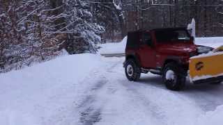 Jeep TJ Plowing 21414 2 [upl. by Aelyak]