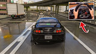 5000 HP Toyota Supra  SRP Heavy Traffic  Assetto Corsa  Logitech G29 Gameplay [upl. by Katherin]