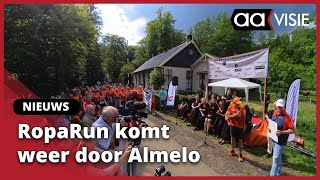 Roparun kwam ook dit jaar door Almelo [upl. by Ecirtemed]