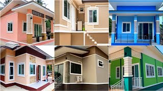 100 House Painting Colours Outside 2022  Exterior Wall Paint Color Combinations Ideas  Wall Colour [upl. by Nonnek]