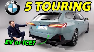 The allnew BMW 5 Series Touring G61 is now a Shooting Brake REVEAL REVIEW with i5 [upl. by Wilkens377]