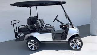 Silver Evolution Golf Cart Classic 4 Pro Lithium Ion Golf Cart [upl. by Fesuoy]