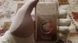 One Kilo Geiger Edelmetalle Silver Bar [upl. by Nylsor]