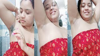 UNDERARMS WAXING EASILY IN HOME WITH RAZOR  STEP BY STEP armpitwaxing armpit underarms wax [upl. by Ahsei]