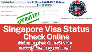 How To Check SINGAPORE S amp EPass Status Online  சிங்கப்பூரில் போலி VISA கண்டுபிடிப்பது எப்படி [upl. by Nakhsa]