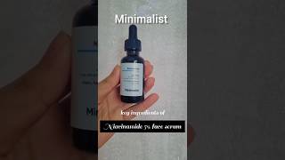 Minimalist niacinamide 5 face serum review shorts review minimalist serum [upl. by Aihsemot]