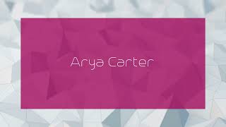 Arya Carter  appearance [upl. by Levitan]