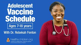 Adolescent Immunization Schedule for Ages  718 years  AAP [upl. by Ainnek]