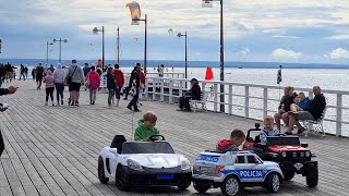 Jastarnia 19072023 Atrakcje Molo Deptak Huśtawka na Plaży Bunkry Port [upl. by Marcellina]