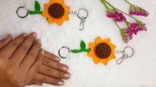 llaveros a crochet  Girasol a crochet paso a paso todo en crochet 😍💰🧸♾️🥰🌈🧶💖🌹🫶 [upl. by Corrina137]