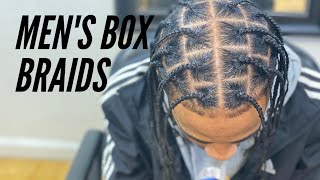 HOW TO MENS BOX BRAIDSSTART TO FINISH [upl. by Marlee]