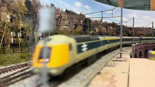 Prototype running session 2 Hornby HST Rapido APTE Heljan Lion and KR Models GT3 [upl. by Anyalram]