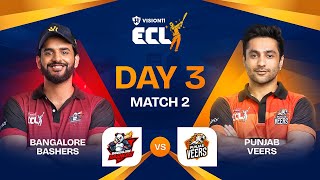 ECL  Match 6  Bangalore Bashers vs Punjab Veers  Abhishek Malhan vs Harsh Beniwal [upl. by Abbottson372]