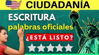 ¿Sabe cómo ESCRIBIR A MANO las palabras oficiales del EXAMEN DE ESCRITURA de ciudadanía americana [upl. by Aynekal]