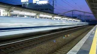 Shinkansen passes through station [upl. by Ihp]