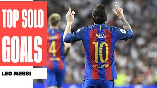 TOP 25 GOLES DE JUGADA INDIVIDUAL Lionel Messi LALIGA [upl. by Pasquale415]