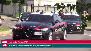 Lamezia Terme Furti di veicoli ed estorsioni quattro arresti [upl. by Eadnus]