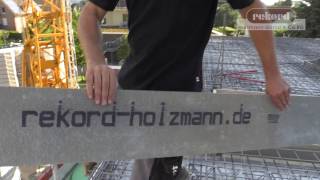 rekord Holzmann  Deckenrandschalungen aus Holzbeton  XPS und EPS [upl. by Annawak523]