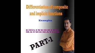 ENGINEERING MATHS 1 DIFFERENTIATION COMPOSITE AND IMPLICIT FUNCTIONSPART1  15MATDIP31PART1 [upl. by Ledoux]