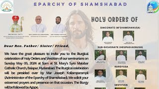 HOLY ORDERS  EPARCHY OF SHAMSHABAD  LIVE STREAMING [upl. by Kori]